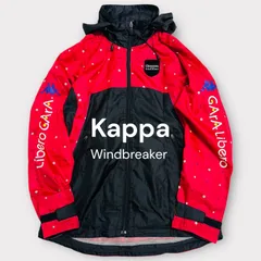 【希少デザイン】Kappa　カッパ　ガラリベロ　ウインドブレーカー　ナイロンジャケット　バイカラー　ドット柄　ストリート　サッカー　フットサル　古着