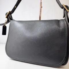 ✨BCランク　 COACH　old coach　vintage　 Shoulder bag　One-shoulder　Crossbody　black　glove-tanned leather　y2k　9951　「27AP」