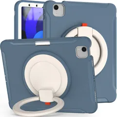 【在庫処分】子供 收納 キッズ Pencil 落下防止 カバー カバー 用 第4/3/2/1世代 11インチ 11インチ Pro iPad iPad ハンドル付 ケース，灰ブルー 持ち手付き 360度回転スタンド 頑丈 衝撃吸収 リング付き 第5/4世代（20