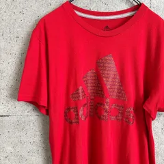 【USED】US 古着 adidas ロゴプリント Tシャツ 赤 古着 メンズ Ｍサイズ アディダス ビッグロゴ 半袖 スポーツ ストリート プリント スポーツ トレーニング