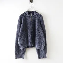 ニコアンド niko and… ドライバーズニット F‖ネイビー トップス ジップアップ ハイネック 前開き 長袖 【2400014783827】