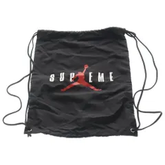 SUPREME (シュプリーム) 24AW×AIR JODAN ナイロンナップサック バッグ ブラック