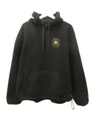 コンバース CONVERSE 刺繍入りシープボア長袖プルオーバーパーカー 1473-9534 フード L 黒 ブラック トップス