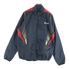 ASICS (アシックス) Nylon Jacket XTW50F フロントロゴナイロンジャケット ウィンドブレーカー ブラック