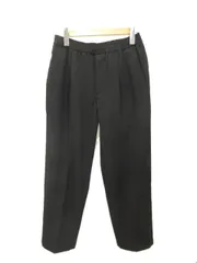 グリーンレーベルリラクシング ユナイテッドアローズ green label relaxing TRカルゼ 裏起毛 1プリーツ オルマイパンツ ウォッシャブル S 黒 ブラック レーヨン混 ボトムス