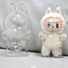 ラブブ用 LABUBU 保護ケース クリア 透明 ケース カバー 立ち姿 防塵