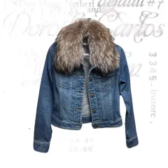 y2k ファー デニムジャケット