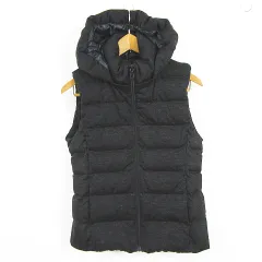 ユニクロ UNIQLO ウルトラライトダウンコンパクトベスト フード付き 毛 M ブラック kz14127