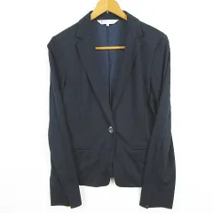 クミキョク 組曲 KUMIKYOKU テーラード 1B ジャケット レーヨン 2 ネイビー 春夏物 kz14128