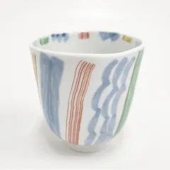 波佐見焼 藍水 湯呑 食器 ホワイト 多色 レディース【中古】6-0108G◎