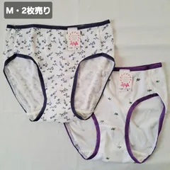 【M】【2枚売り】レディースショーツ　カジュアルショーツ　かわいい　下着　婦人下着　総柄　絵柄入りショーツ　花柄　ヤシの木　ショーツまとめ売り　2枚セット売り　♡④