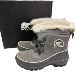 170050 SOREL ソレル スノーブーツ　TIVOLI III ウォータープルーフ 本革 厚底 24cm グレー レディース