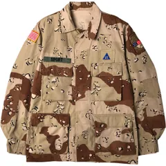 古着 米軍 迷彩柄 6C デザートチョコチップカモ 星条旗柄 B.D.U ミリタリージャケット メンズM相当 ヴィンテージ/eaa584911