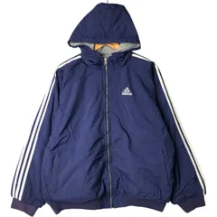 古着 90年代 アディダス adidas リバーシブル バックロゴ 中綿パーカー パファージャケット メンズL相当 ヴィンテージ/eaa582554