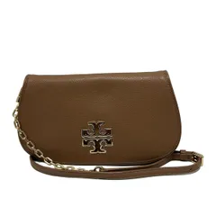 TORY BURCH(トリーバーチ) ショルダーバッグ - ブラウン×ゴールド チェーンショルダー/ストラップ着脱可 レザー