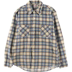 古着 70年代 ドンリン Donlin チェック柄 長袖 ライトネルシャツ USA製 レディースM相当 ヴィンテージ/eaa587709