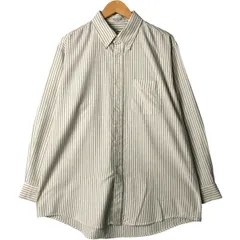 古着 70~80年代 L.L.Bean ストライプ柄 長袖 ボタンダウンストライプシャツ カナダ製 メンズXL相当 ヴィンテージ/eaa586767