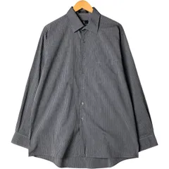 古着 90~00年代 カルバンクライン Calvin klein 長袖 ワイドカラー コットンストライプシャツ メンズXL相当 ヴィンテージ/eaa586781