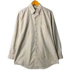 古着 80~90年代 エルエルビーン L.L.Bean 長袖 ボタンダウンストライプシャツ USA製 メンズM相当 ヴィンテージ/eaa586789
