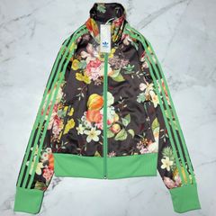 未使用品　アディダスオリジナルス　adidas originals THE FARM COMPANY 刺繍トレフォイルロゴ　ボタニカル柄　フラワー　ジャージ　トラックトップ　トラックジャケット　ブルゾン　OTサイズ