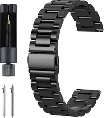 22ミリ時計バンド ステンレス 時計ベルト 22mm 時計バンド 時計バンド メタル 22mm ステンレスベルト 腕時計 金属ベルト 22mm メタル ステンレス製 調整工具付き ピン4本付き ステンレス バネ棒 取り付け簡単 交換簡単 長さ調節可能 通気 [