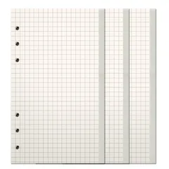 45枚*3冊 6穴 A6 厚型 詰め替え用紙 リフィル用紙 専用リーフ ビジネス 方眼 A6サイズ バイブル バインダー用 ルーズリーフ用 システム手帳リフィル 手帳リフィル サムコス
