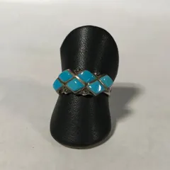 リング　指輪　アクセサリー　インディアンジュエリー　ターコイズ　ブルー　おしゃれ　シンプル　9号 10号