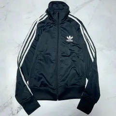アディダスオリジナルス　adidas originals 刺繍トレフォイルロゴ　スリーストライプス　ブラック　黒　黒色　ホワイト　白　白色　ジャージ　トラックトップ　トラックジャケット　ブルゾン　Mサイズ