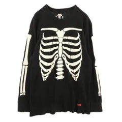 Supreme シュプリーム 24AW Hanes Bones Thermal Crew ヘインズ サーマル クルーネック 長袖 Tシャツ ブラック系 XL【中古】