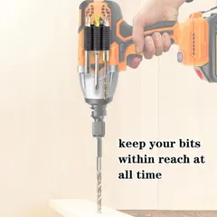 【強力粘着＆耐久性】ドリルビットホルダー インパクトモーター用 収納ケース 6本/3本対応 エルゴノミックデザイン DIY 大工 工具整理に最適