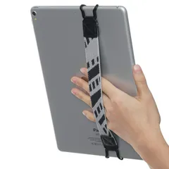 【新着商品】TFY タブレット用セキュリティハンドストラップホルダー 対応 iPad Pro 9.7インチ 10.5インチMini 4、iPad Air 2などのデバイスに対応 12.9インチタブレットは含まれません) グレー/ブラック