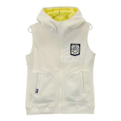 サイズ：M FILA GOLF フィラゴルフ  フード付き ボア リバーシブルベスト  イエロー系 [240101614750] ゴルフウェア レディース ストスト