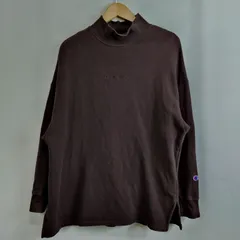 champion チャンピオン  ハイネック チュニック スウェット ロゴ 刺繍 長袖 サイド スリット ブラウン系 M CWSS002R A399