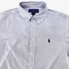 Ralph Lauren(ラルフローレン) ボタンダウンシャツ 16（ボーイズ）/ メンズXS相当 BD / 無地（ブルー） Custom Fit ピンポイントオックスフォード