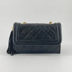 CHANEL（シャネル）　マトラッセ　フリンジ　ショルダー　バッグ　１番台　ブラック