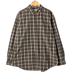 古着 80~90年代 エルエルビーン L.L.Bean 長袖 ボタンダウンチェックシャツ メンズL相当 ヴィンテージ/eaa571371