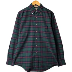 古着 80~90年代 エルエルビーン L.L.Bean 長袖 ボタンダウンチェックシャツ USA製 メンズM相当 ヴィンテージ/eaa571378