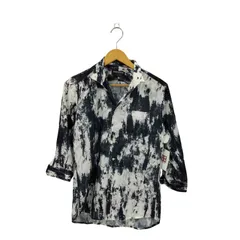 ハイダウェイニコル HIDEAWAYS NICOLE ボタニカル柄カットジャカード七分袖シャツ Y2K メンズ  46