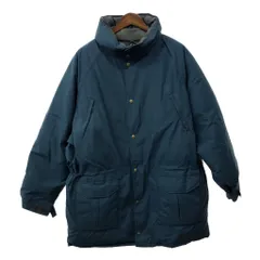 80年代 USA製 L.L.Bean エルエルビーン メインワーデンズパーカー ダウンジャケット アウトドア ブルー (メンズ XXL Tall) 中古 古着 Q6787