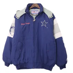 90年代 LOGO ATHLETIC ロゴアスレチック NFL ダラス・カウボーイズ 中綿 ナイロンジャケット (メンズ XL) 中古 古着 A0880
