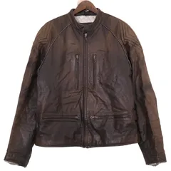 00年代 HARLEY DAVIDSON ハーレーダビッドソン シングルライダースジャケット レザー ブラウン (メンズ L) 中古 古着 A1048