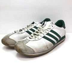 adidas カントリー ホワイト/グリーン スニーカー US 8 26cm - メルカリ