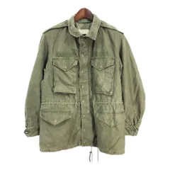 60年代 米軍実物 U.S.ARMY M-51 フィールドジャケット ヴィンテージ ミリタリー オリーブ (メンズ MEDIUM REGULAR) 中古 古着 S4881