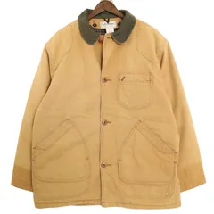 90年代 USA製 L.L.Bean エルエルビーン ハンティングジャケット PRIMALOFT アウトドア ベージュ (メンズ L) 中古 古着 A3749