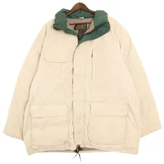90年代 Eddie Bauer エディーバウアー RIDGE LINE ダウンジャケット アウトドア アイボリー (メンズ XL) 中古 古着 A4114