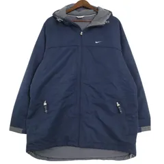 00年代 NIKE ナイキ フーデッド フリースジャケット スノースポーツ ネイビー (メンズ L) 中古 古着 A4117