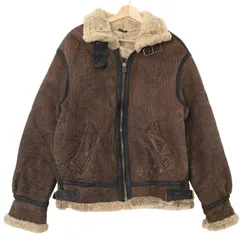 ORIGINAL SHEARLING B-3 フライトジャケット ムートンレザージャケット ミリタリー ブラウン（メンズ 48 ）中古 古着 A4622