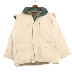 90年代 Eddie Bauer エディーバウアー RIDGE LINE ダウンジャケット アウトドア アイボリー（メンズ XXL）中古 古着 A4538