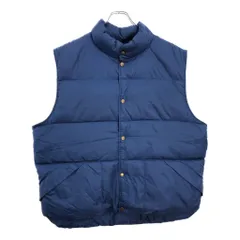 90年代 L.L.Bean エルエルビーン ダウンベスト アウトドア ブルー(メンズ XL)中古 古着 V0542