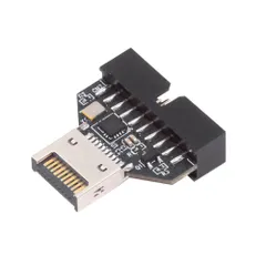 【数量限定】タイプ E フロントパネル 3.2 ヘッダー オス - USB USB 3.0 19 ピン メス 10Gbps NFHK メインボード ヘッダー拡張アダプター (HUB チップセット付き)